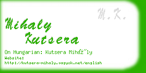 mihaly kutsera business card